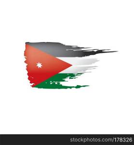 Jordan flag, vector illustration on a white background.. Jordan flag, vector illustration on a white background