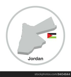 Jordan map icon vector illustration symbol design