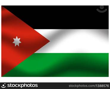 Jordan National flag. original color and proportion. Simply vector illustration background, from all world countries flag set for design, education, icon, icon, isolated object and symbol for data visualisation