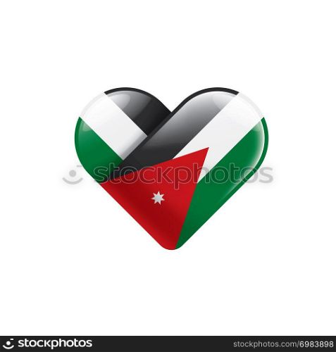 Jordan national flag, vector illustration on a white background. Jordan flag, vector illustration on a white background