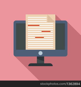 Journalist editor icon. Flat illustration of journalist editor vector icon for web design. Journalist editor icon, flat style