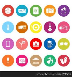 Journey flat icons on white background, stock vector