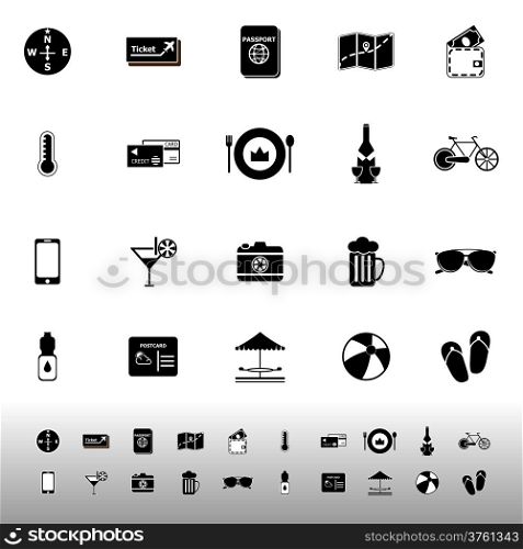 Journey icons on white background, stock vector