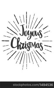 Joyous Christmas wishes lettering in doodle style. Vector festive illustration. Christmas wish text lettering. Greeting card, banner, poster. Vector isolated illustration.. Christmas wishes lettering in doodle style jolly vector