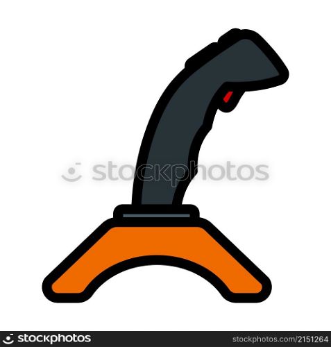 Joystick Icon. Editable Bold Outline With Color Fill Design. Vector Illustration.