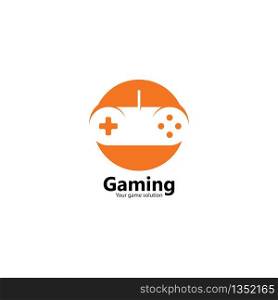 joystick logo for gaming vector icon illustration design