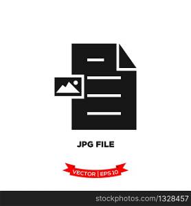 JPEG file icon in trendy flat style, file icon, document icon