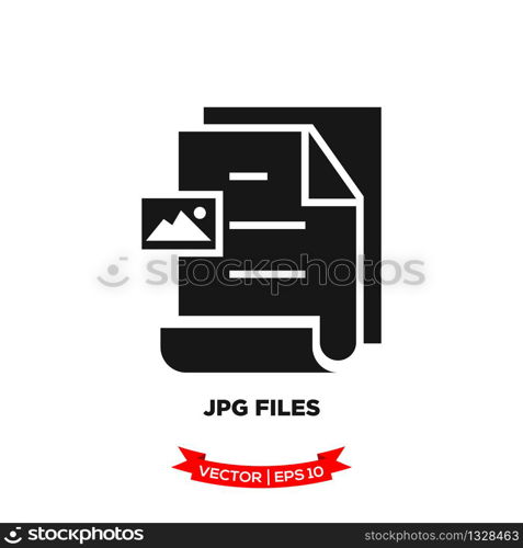 JPEG file icon in trendy flat style, file icon, document icon