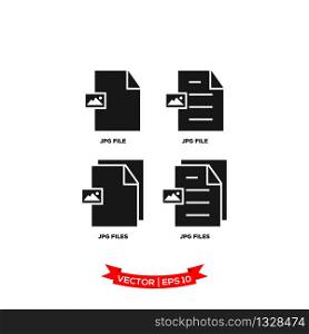 JPEG file icon in trendy flat style, file icon, document icon