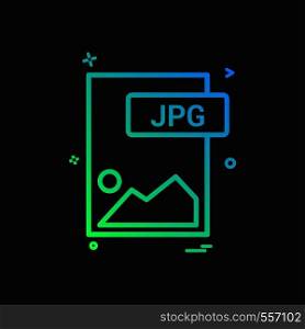 jpg file format icon vector design