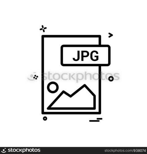 jpg file format icon vector design