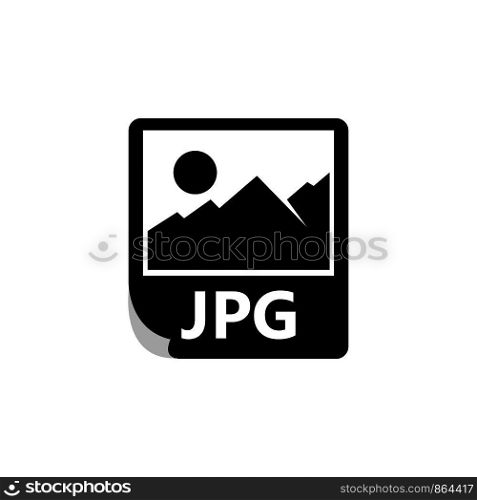 Jpg file icon. Logo element illustration Jpg file design.