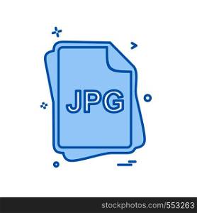JPG file type icon design vector