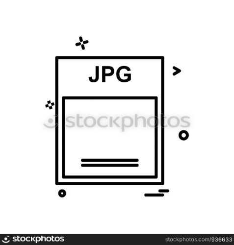 Jpg icon design vector