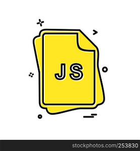 JS file type icon design vector