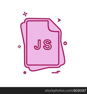 JS file type icon design vector