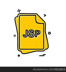 JSP file type icon design vector