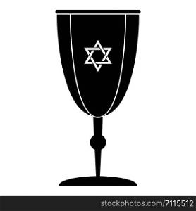 Judaism cup icon. Simple illustration of judaism cup vector icon for web design isolated on white background. Judaism cup icon, simple style
