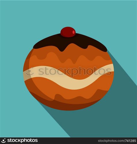 Judaism sweet bakery icon. Flat illustration of judaism sweet bakery vector icon for web design. Judaism sweet bakery icon, flat style