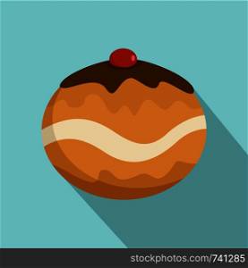 Judaism sweet bakery icon. Flat illustration of judaism sweet bakery vector icon for web design. Judaism sweet bakery icon, flat style