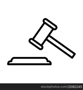 Judge gavel icon vector design template