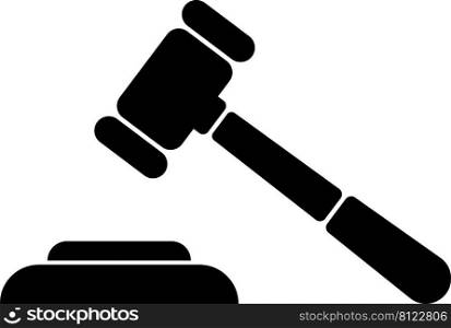 Judge hammer icon, gavel law, hammer sentencing bills, court justice