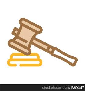 judge trial divorce color icon vector. judge trial divorce sign. isolated symbol illustration. judge trial divorce color icon vector illustration