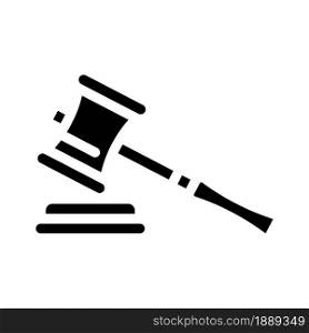 judge trial divorce glyph icon vector. judge trial divorce sign. isolated contour symbol black illustration. judge trial divorce glyph icon vector illustration