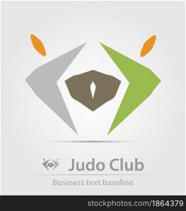 Judo club business icon for creative design. Judo club business icon