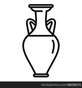 Jug icon outline vector. Vase pot. Jar clay. Jug icon outline vector. Vase pot