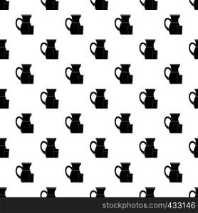 Jug of milk pattern seamless in simple style vector illustration. Jug of milk pattern vector