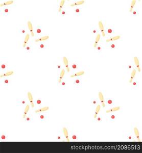 Juggling clubs pattern seamless background texture repeat wallpaper geometric vector. Juggling clubs pattern seamless vector