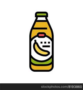 juice banana color icon vector. juice banana sign. isolated symbol illustration. juice banana color icon vector illustration