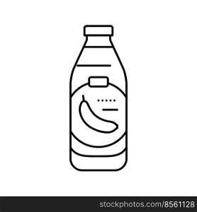 juice banana line icon vector. juice banana sign. isolated contour symbol black illustration. juice banana line icon vector illustration