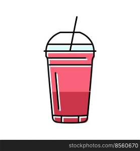 juice beverage drink color icon vector. juice beverage drink sign. isolated symbol illustration. juice beverage drink color icon vector illustration