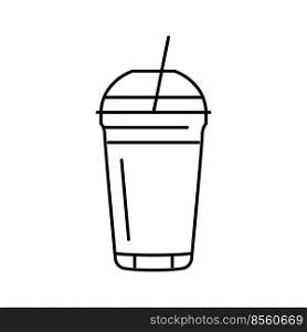 juice beverage drink line icon vector. juice beverage drink sign. isolated contour symbol black illustration. juice beverage drink line icon vector illustration