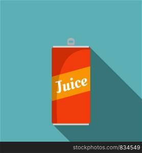 Juice can icon. Flat illustration of juice can vector icon for web design. Juice can icon, flat style