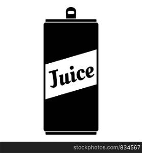 Juice can icon. Simple illustration of juice can vector icon for web design isolated on white background. Juice can icon, simple style