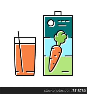 juice carrot healthy drink color icon vector. juice carrot healthy drink sign. isolated symbol illustration. juice carrot healthy drink color icon vector illustration