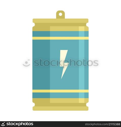 Juice energy drink icon. Flat illustration of juice energy drink vector icon isolated on white background. Juice energy drink icon flat isolated vector