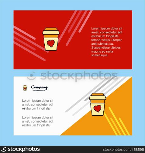 Juice glass abstract corporate business banner template, horizontal advertising business banner.