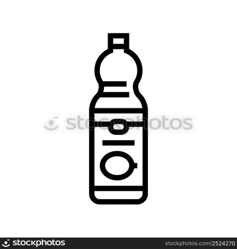 juice lemon bottle line icon vector. juice lemon bottle sign. isolated contour symbol black illustration. juice lemon bottle line icon vector illustration