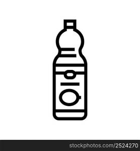 juice lemon bottle line icon vector. juice lemon bottle sign. isolated contour symbol black illustration. juice lemon bottle line icon vector illustration