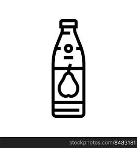 juice pear line icon vector. juice pear sign. isolated contour symbol black illustration. juice pear line icon vector illustration