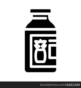 juice pineapple glyph icon vector. juice pineapple sign. isolated symbol illustration. juice pineapple glyph icon vector illustration