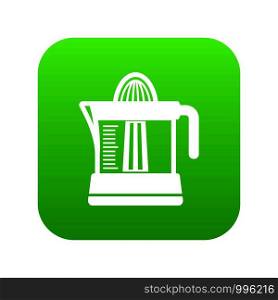 Juicer icon green vector isolated on white background. Juicer icon green vector