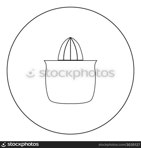 Juicer squeezer black icon in circle vector illustration isolated flat style .