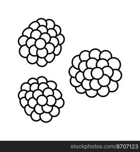 juicy berry blackberry line icon vector. juicy berry blackberry sign. isolated contour symbol black illustration. juicy berry blackberry line icon vector illustration