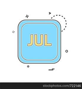 July Calender icon design vector