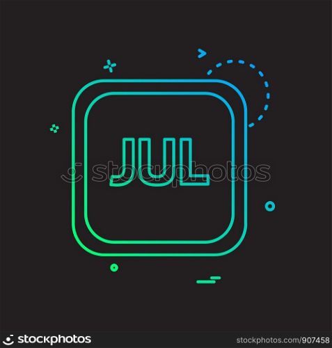 July Calender icon design vector